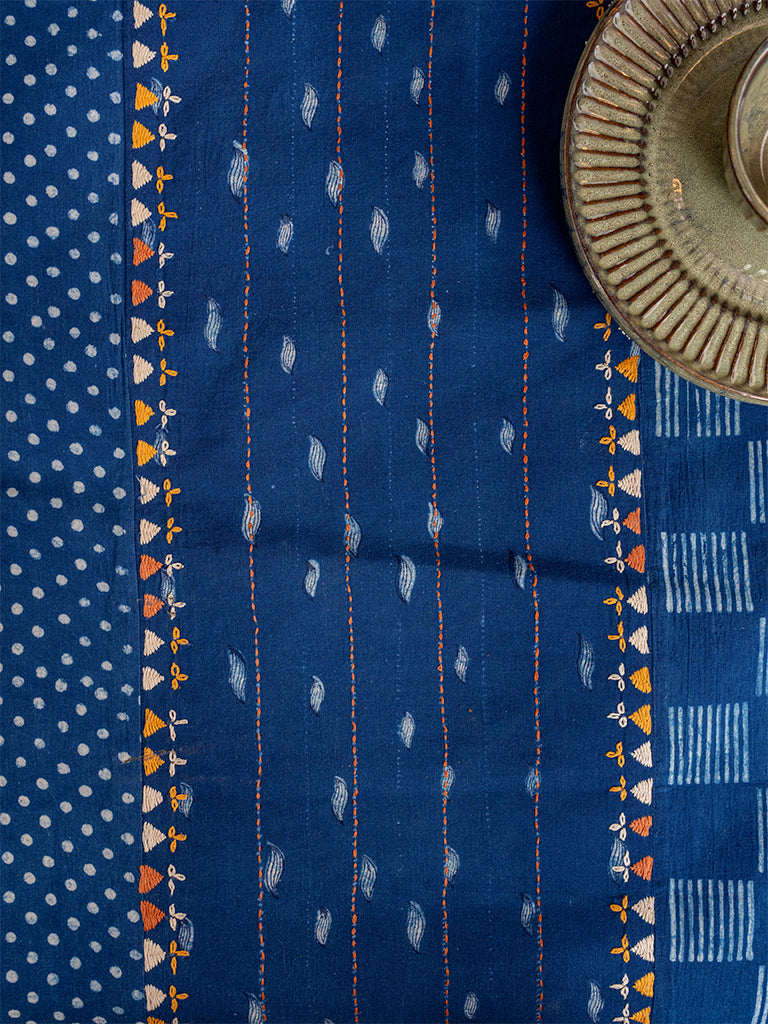 Checkered-Polka Dabu Print Runner