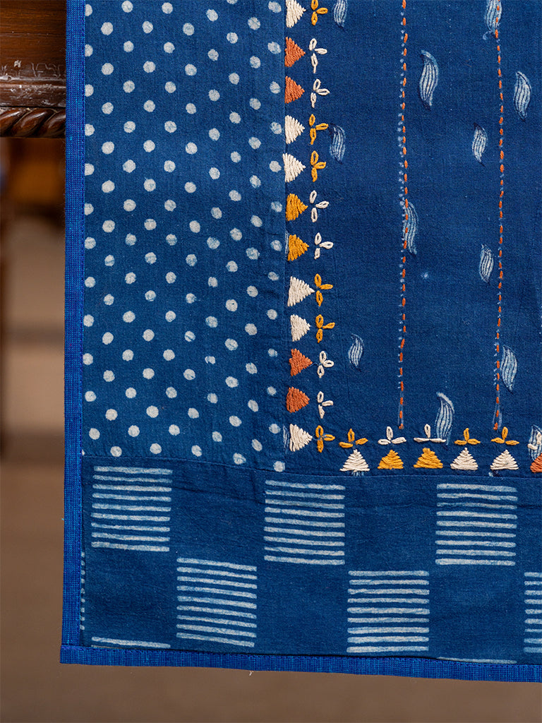 Checkered-Polka Dabu Print Runner