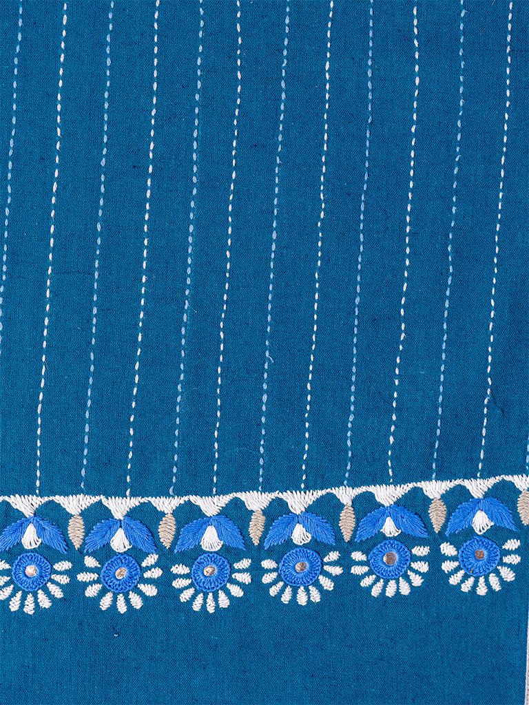 Traditional Sadu-bharat Hand Embroidered Runner Set