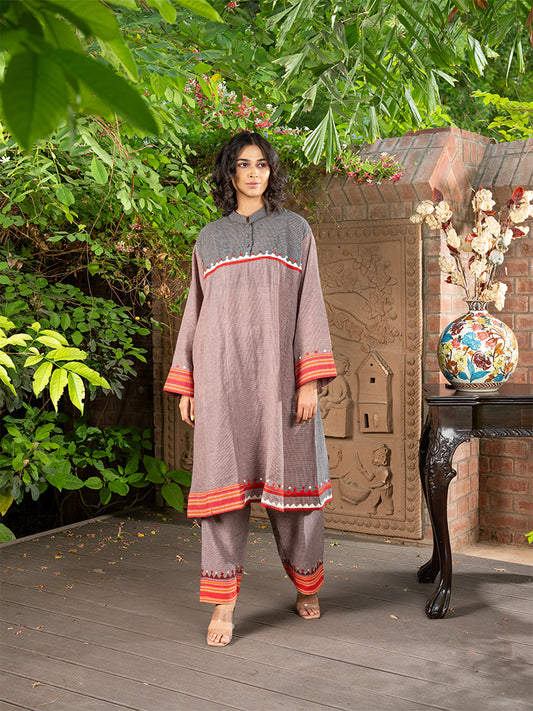 Co-Ordset With Karnataka Weave And Applique