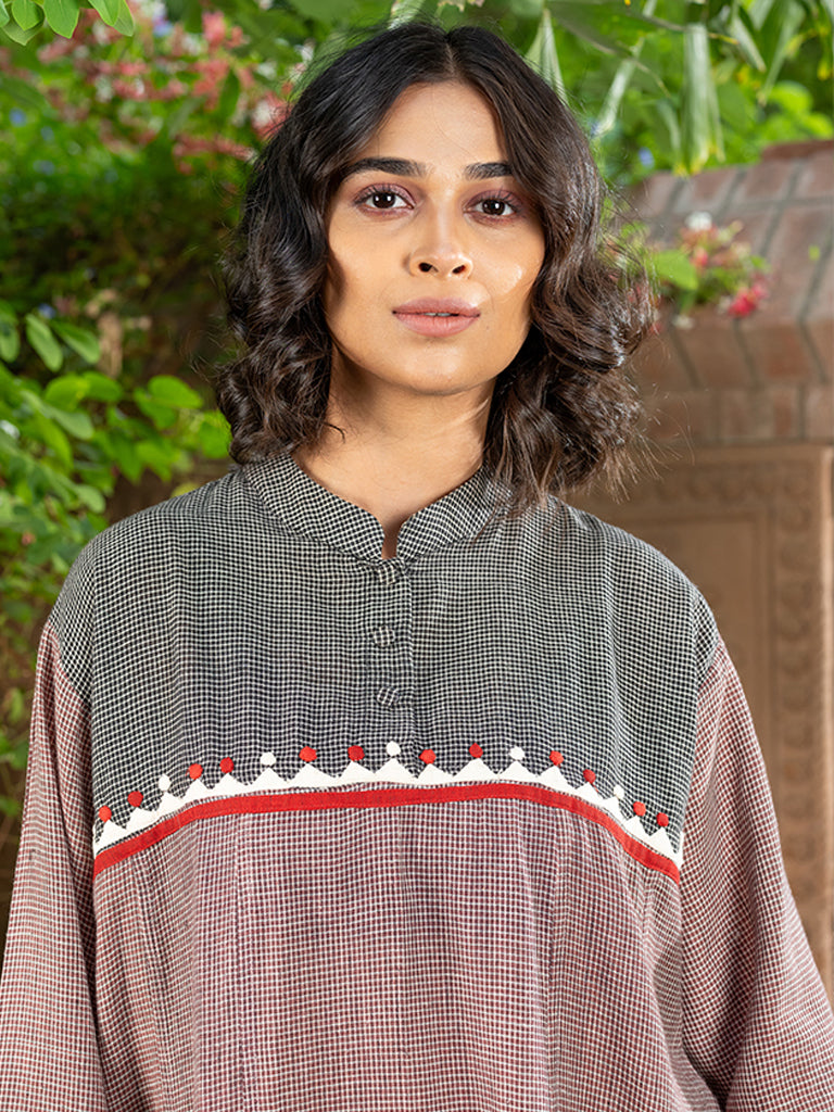 Co-Ordset With Karnataka Weave And Applique