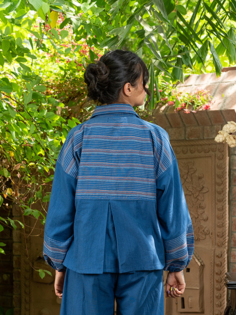 Top With Running Stich On Handwoven Cotton