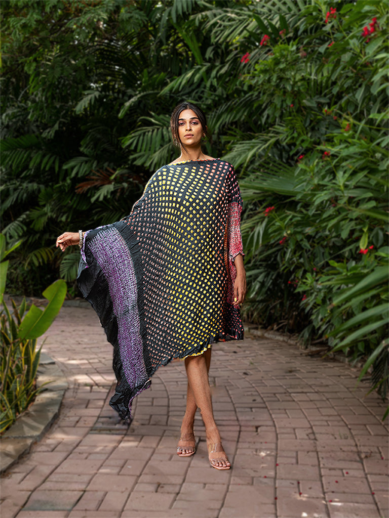 Asymetrical Bandhani Kaftan