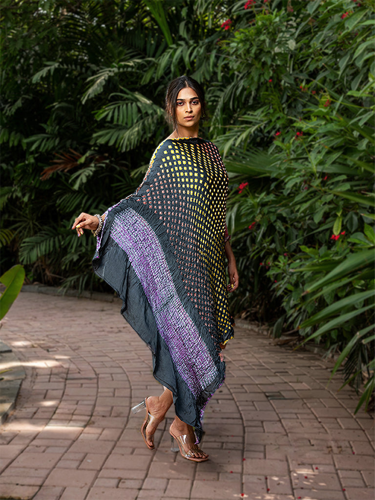 Asymetrical Bandhani Kaftan