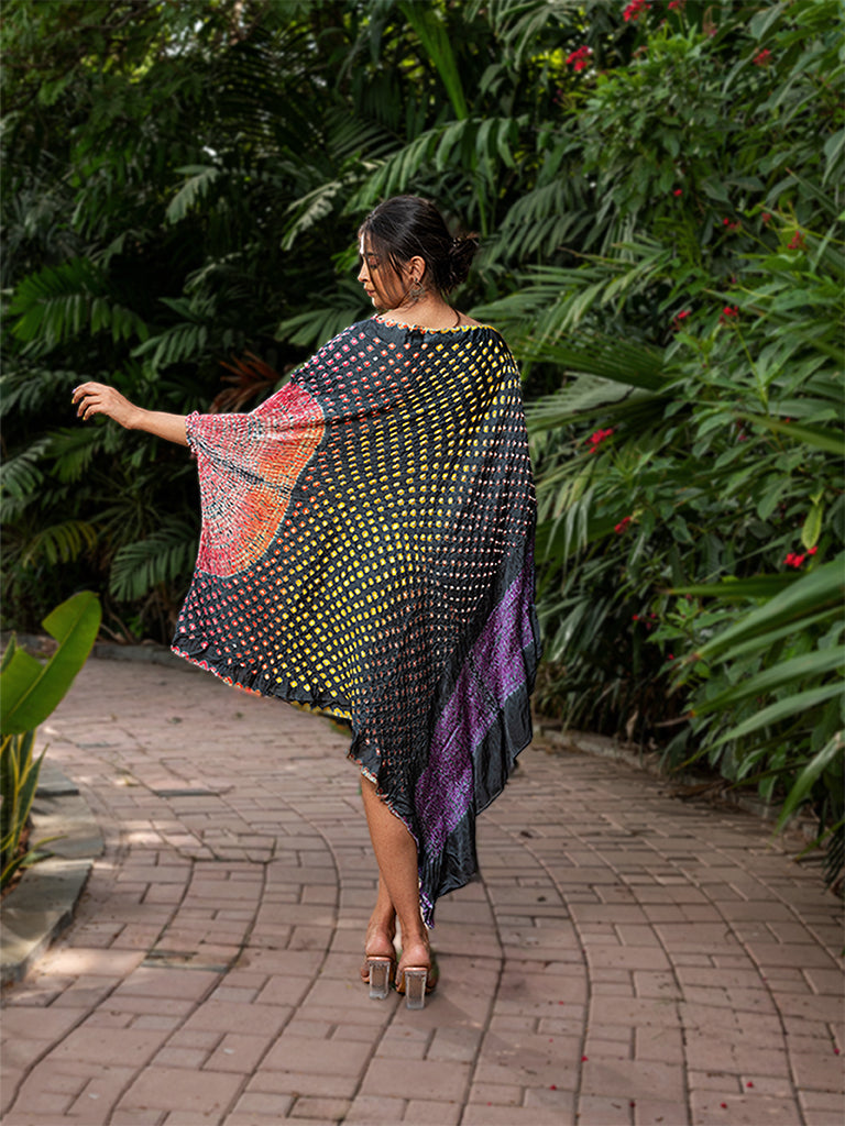 Asymetrical Bandhani Kaftan