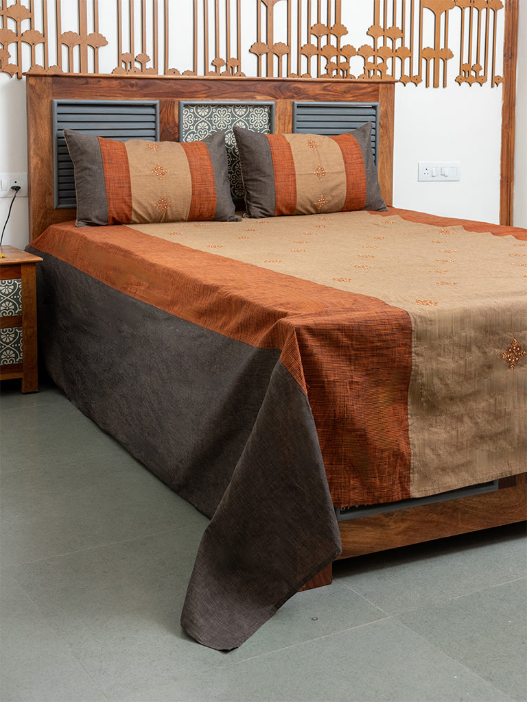 Timeless Aari Work Bedsheet Set
