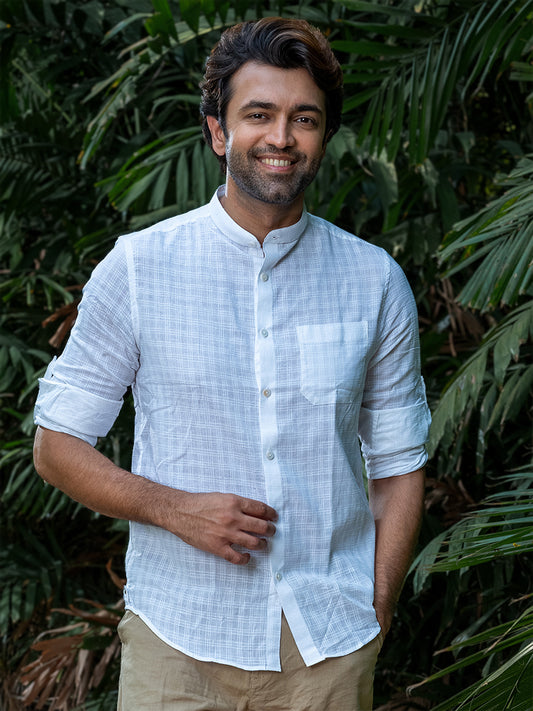 Checkered Handwoven Khadi Shirt