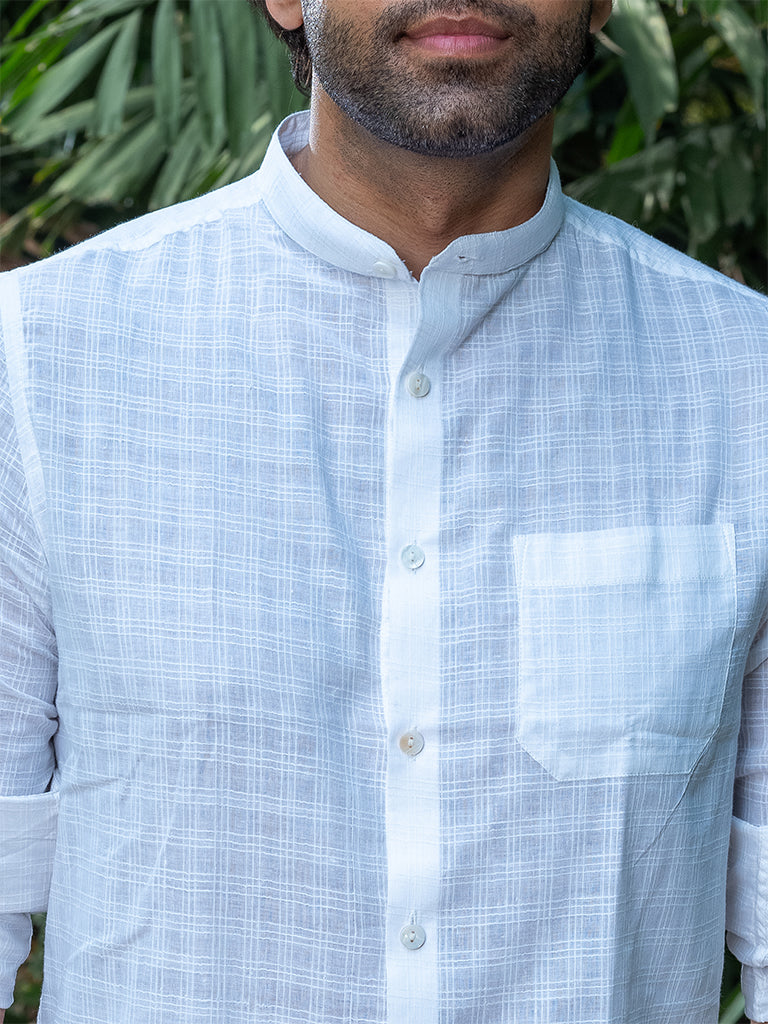 Checkered Handwoven Khadi Shirt