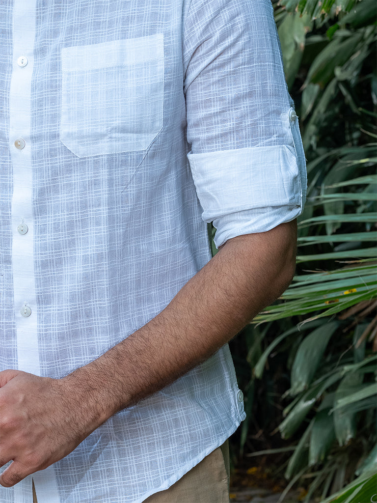 Checkered Handwoven Khadi Shirt