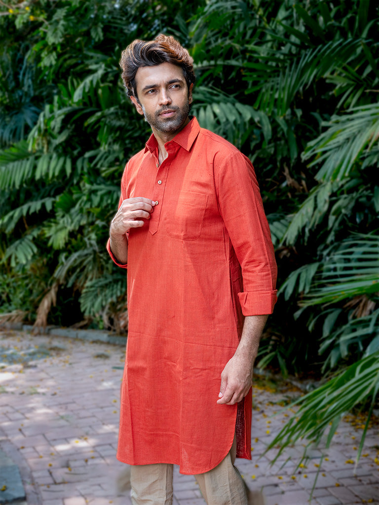 Festive Perfect Handwoven Khadi Kurta
