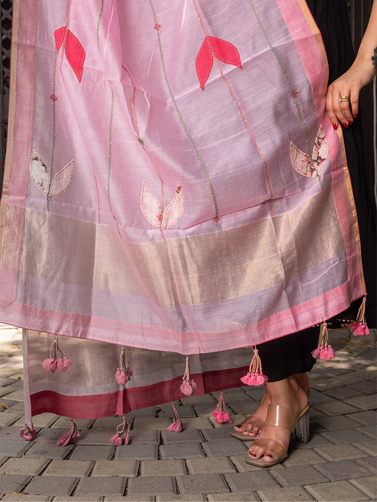 Patchwork With Hanging Tassels Dupatta