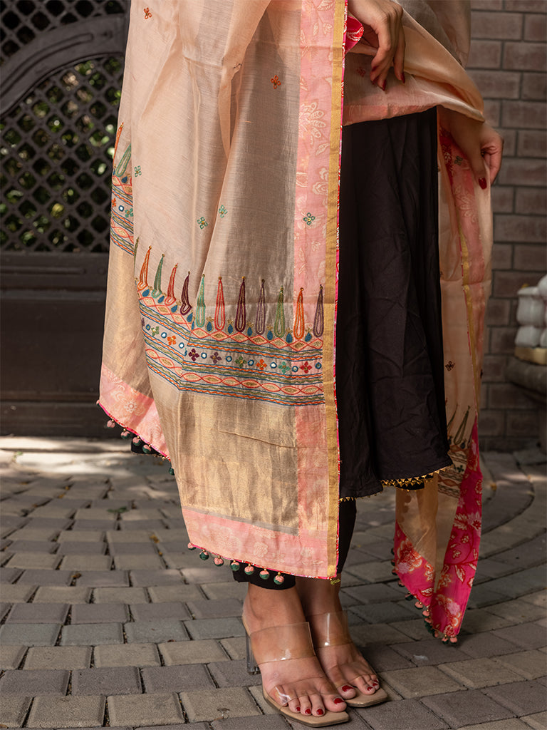 All-over Aari Hand-Embroidered Dupatta