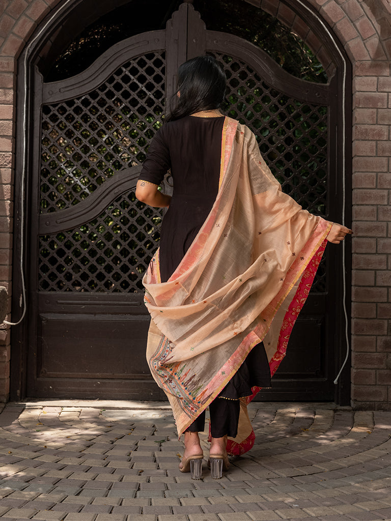 All-over Aari Hand-Embroidered Dupatta