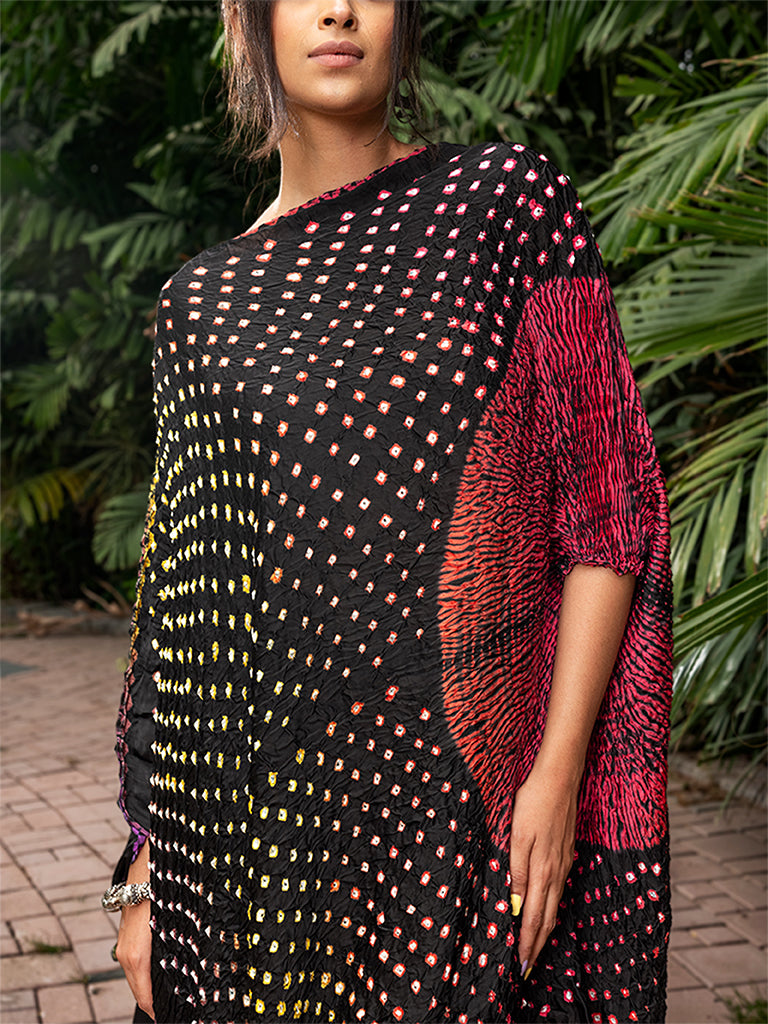 Asymetrical Bandhani Kaftan