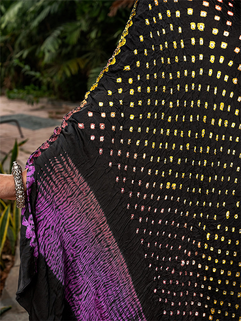 Asymetrical Bandhani Kaftan