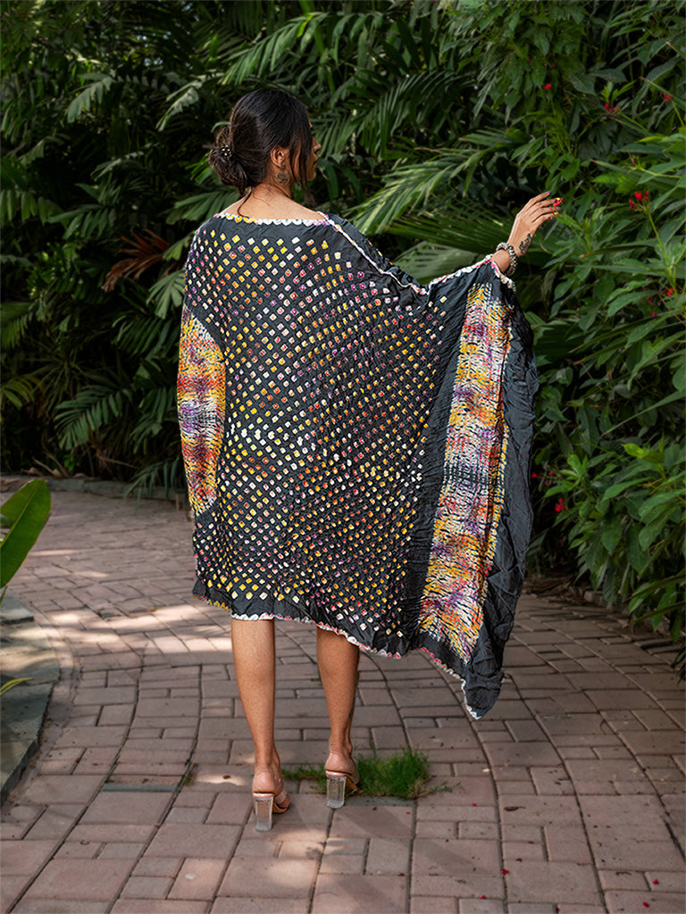 Asymetrical Bandhani Kaftan
