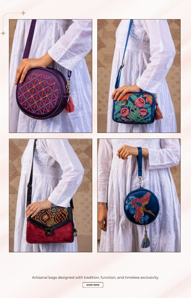 embroidered bags