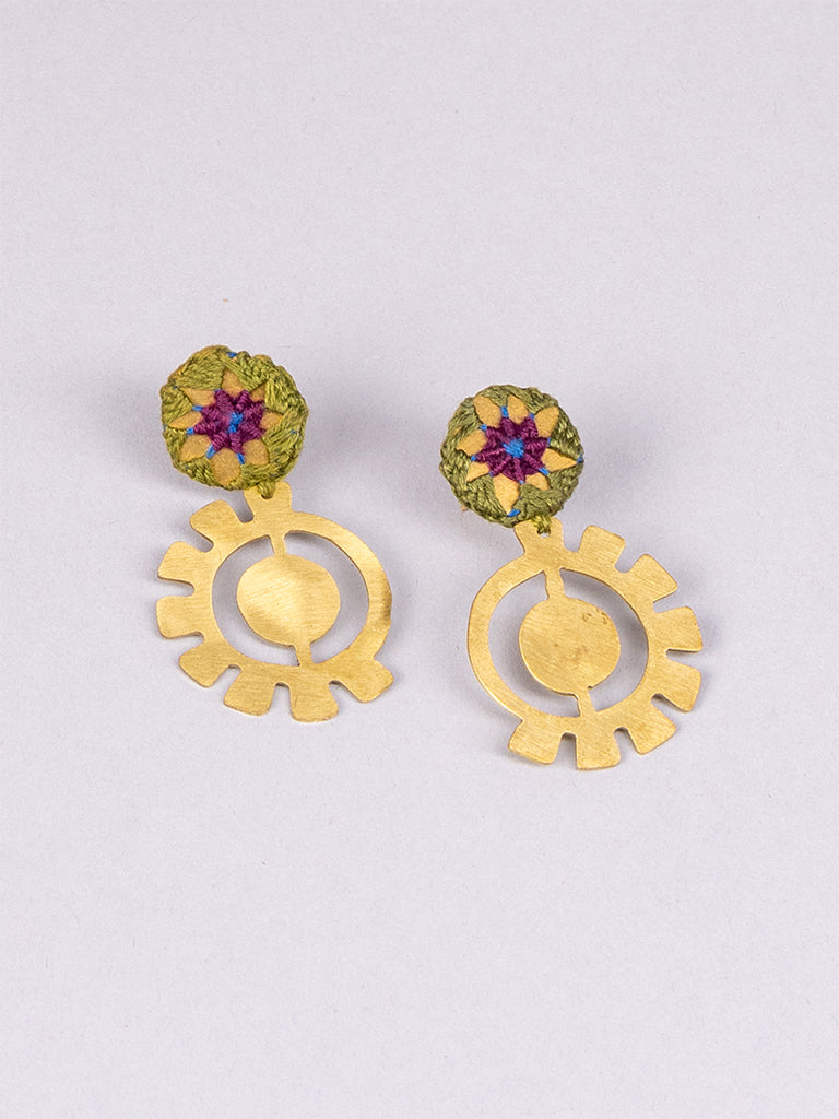 Lotus Bloom Brass Necklace Set