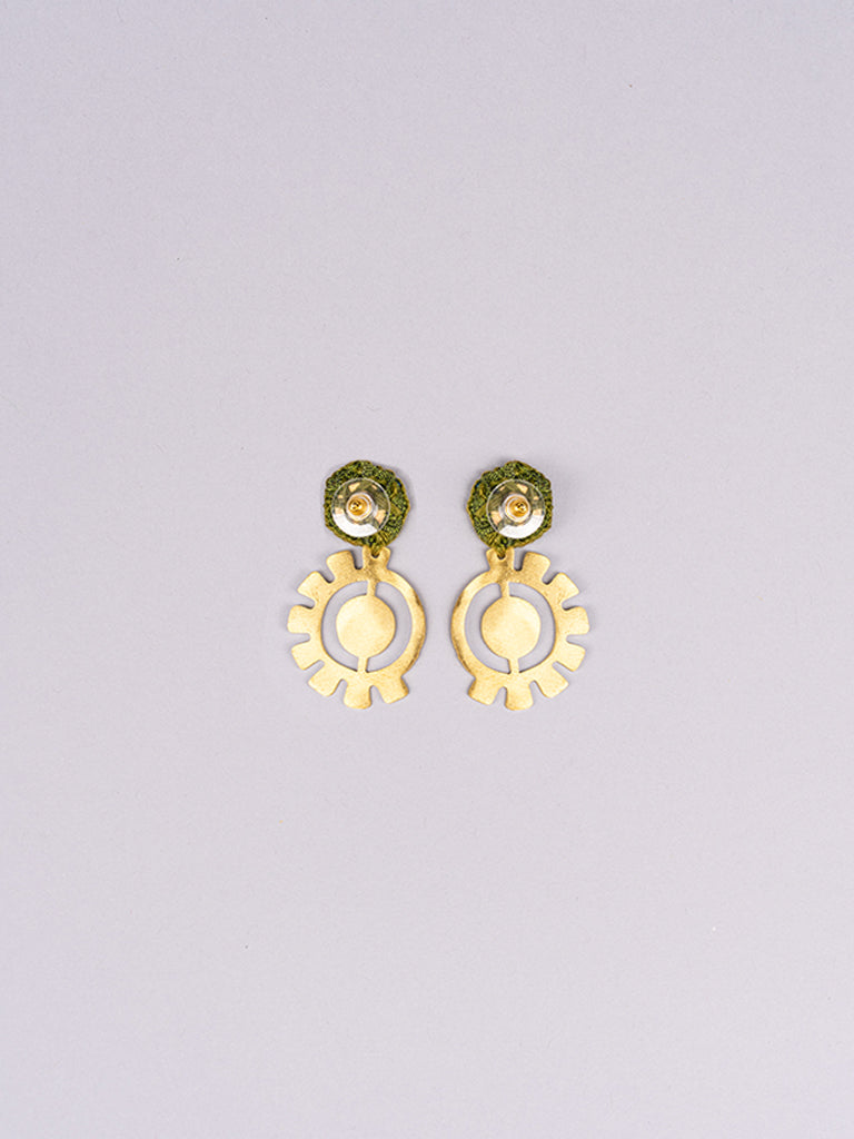 Lotus Bloom Brass Necklace Set