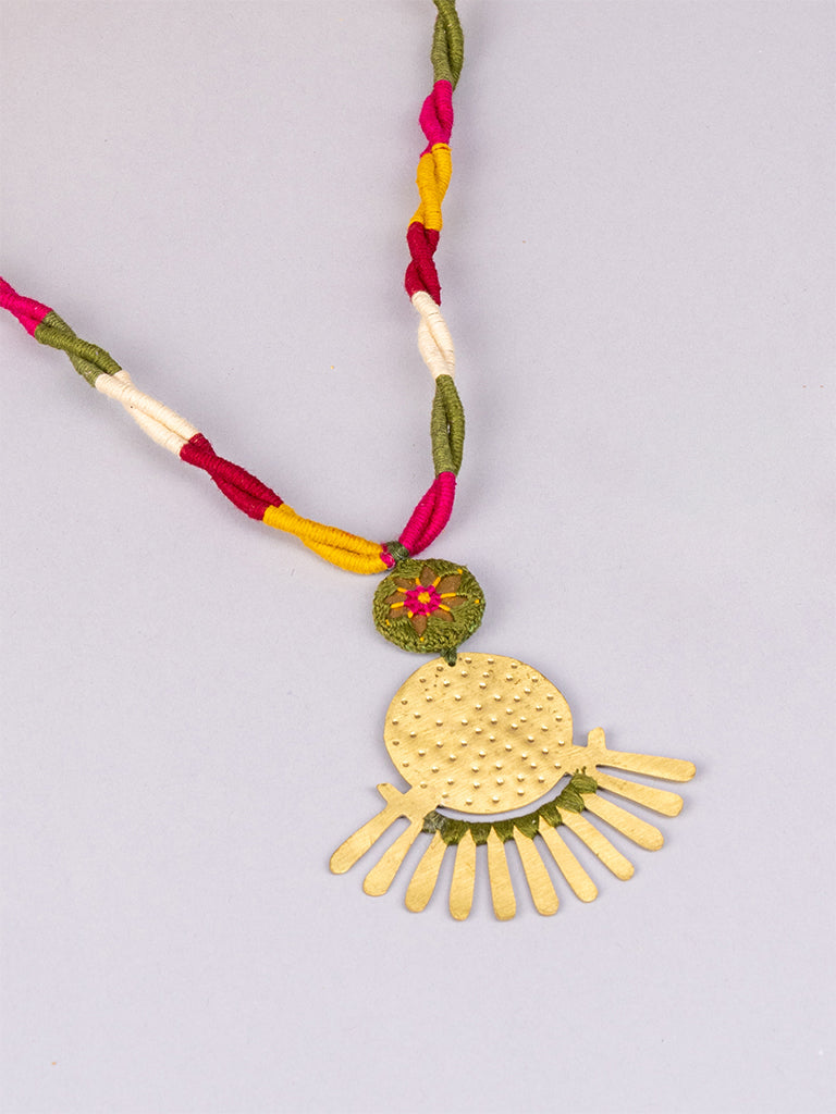 SunRise Multi Cording Brass Necklace Set