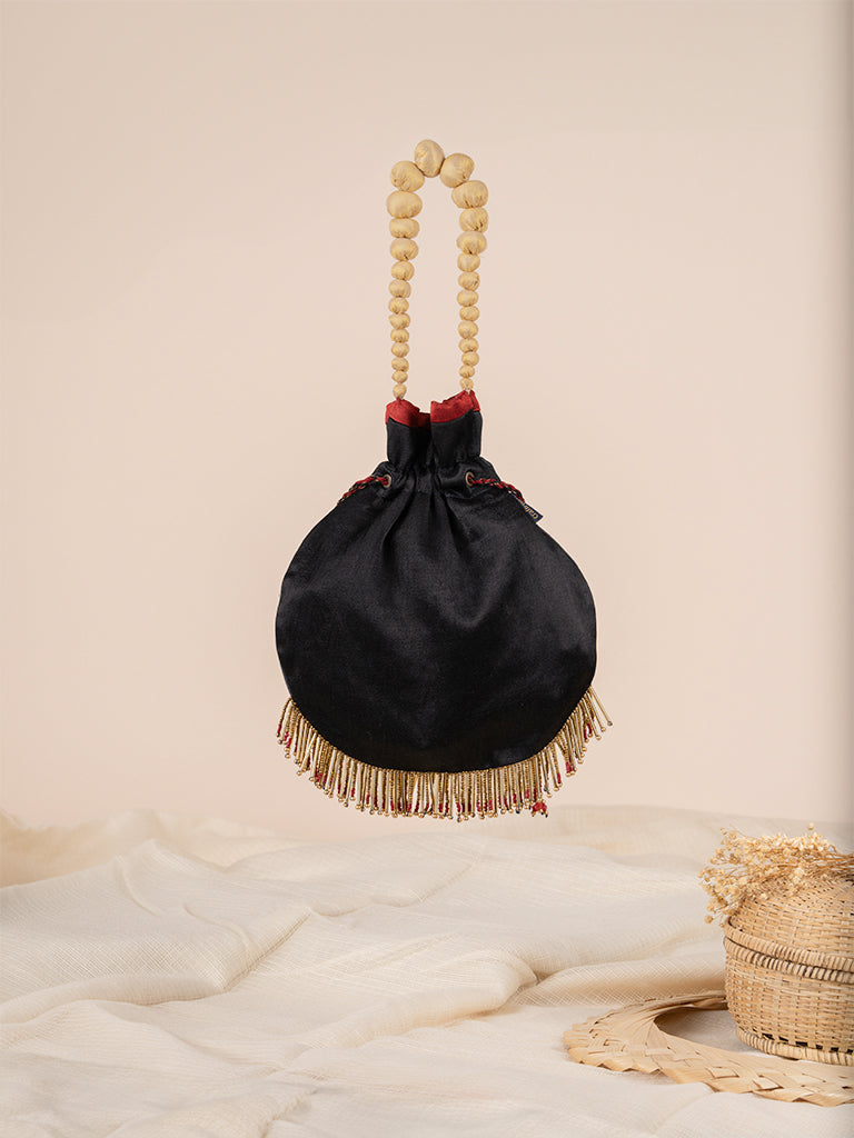 Black Taaj Khat Potli Bag