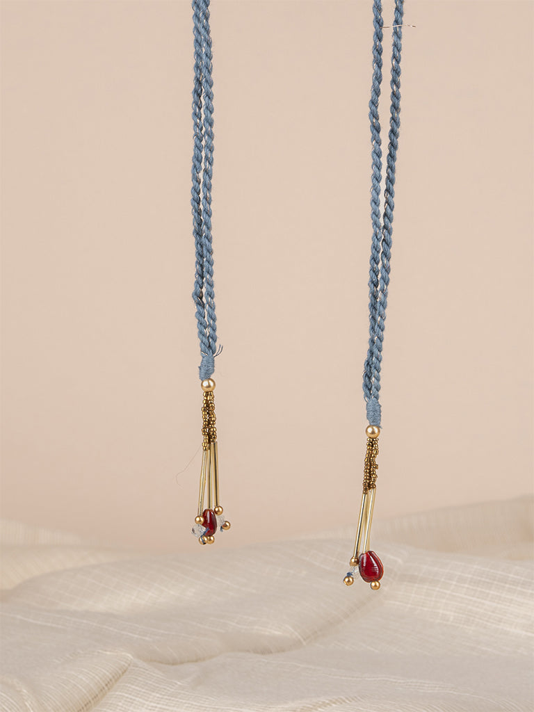 Rectangular Ajrakh & Hand Work Potli