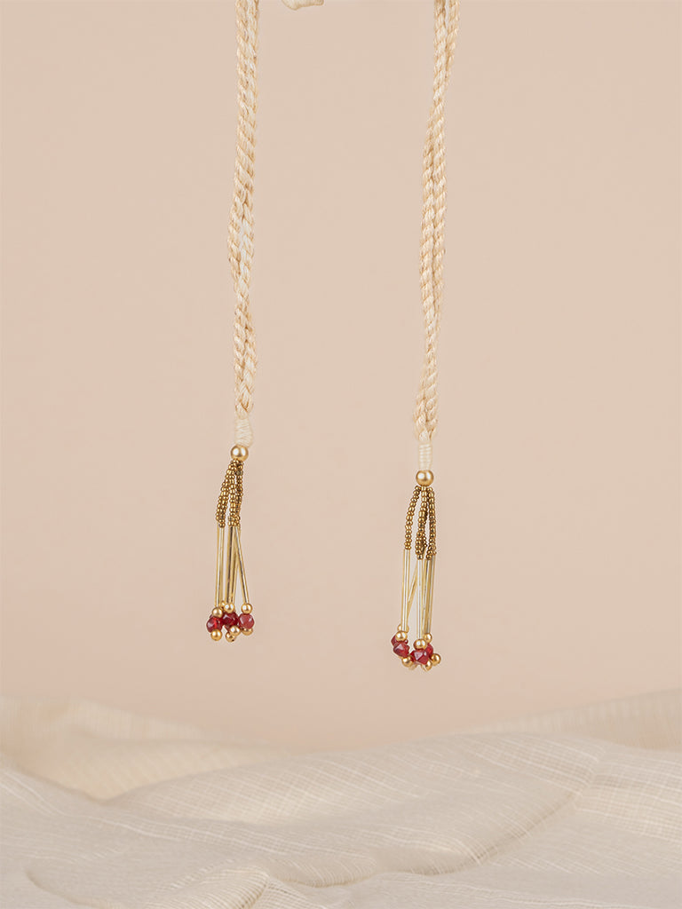 Rectangular Ajrakh & Hand Work Potli