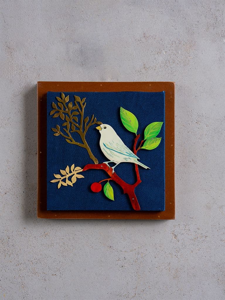 Handpainted Bird Wall Frame