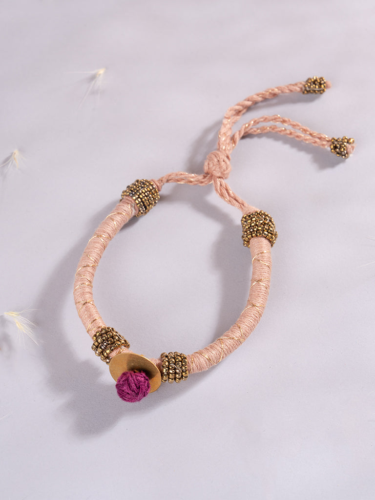 Peach Cord Bracelet