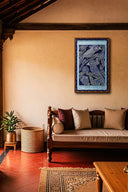 2D Dwi Pakshi 12x19 Madhubani Handpainted Decorative Wall Frame
