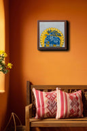 3D Gaja 7x7 Madhubani Handpainted Decorative Wall Frame
