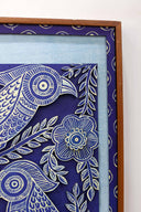 2D Dwi Pakshi 12x19 Madhubani Handpainted Decorative Wall Frame

