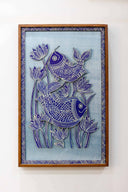 2D Jaal Jeevan 12x19 Madhubani Handpainted Decorative Wall Frame
