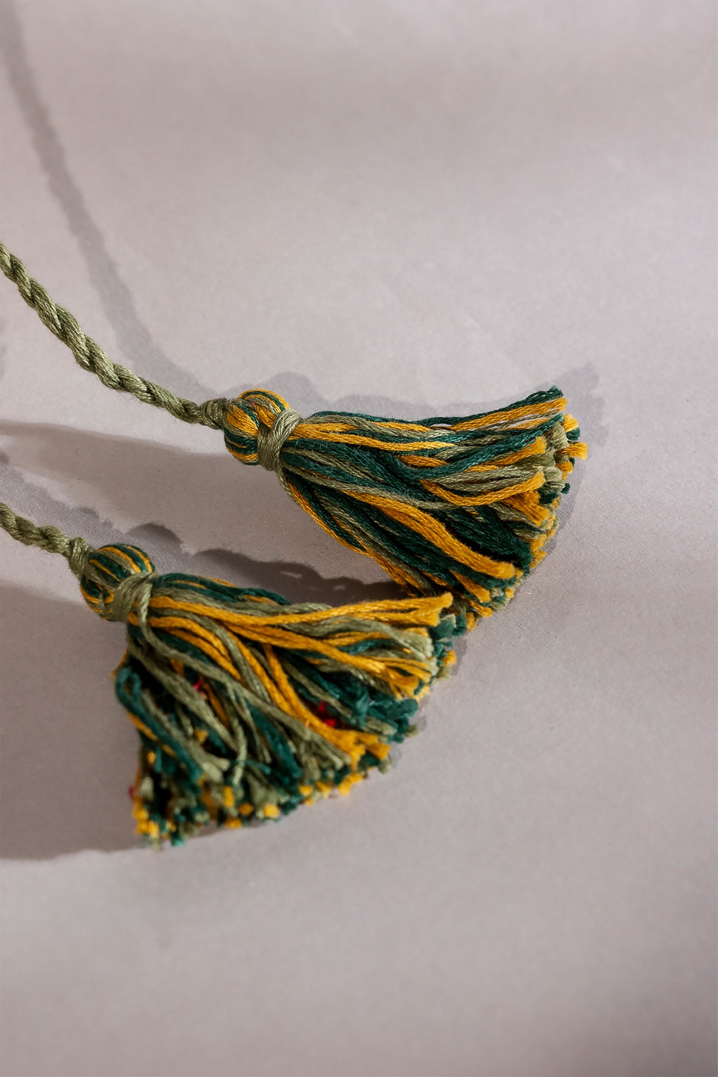 Green Long Oxidised Pendant