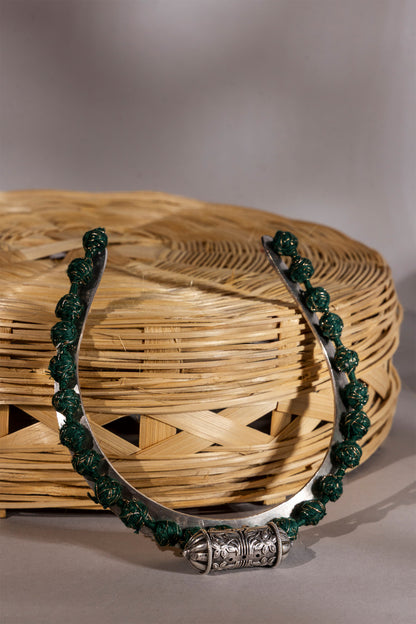 Green Thread Ball Hasli Choker