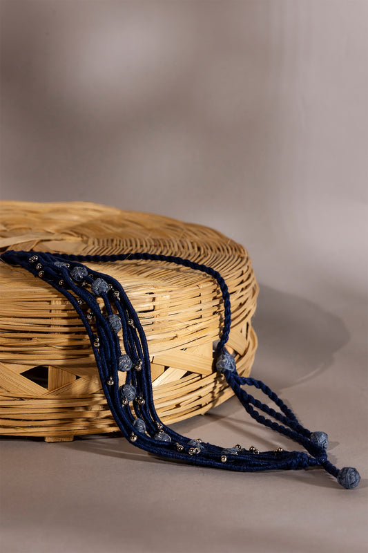 Blue Multi Layerd Choker