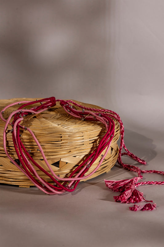 Pink Multi Layered Waist Belt