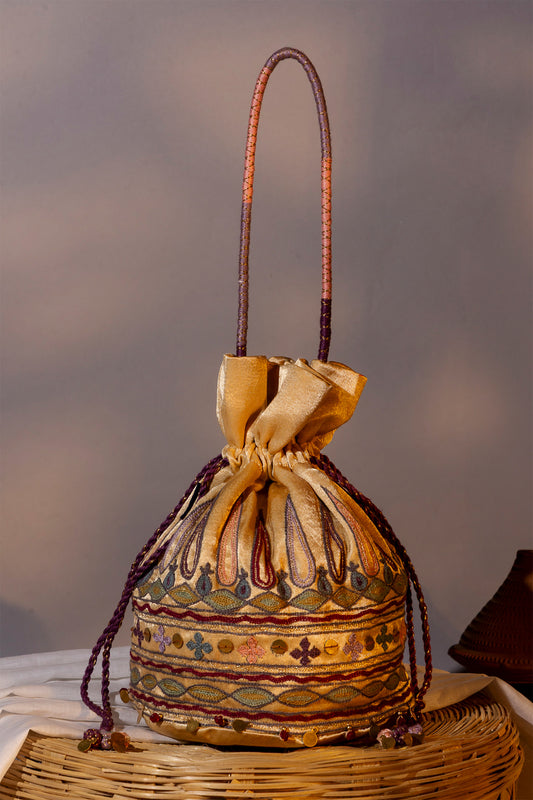 Ivory Kutchi Festiv Potli Bag