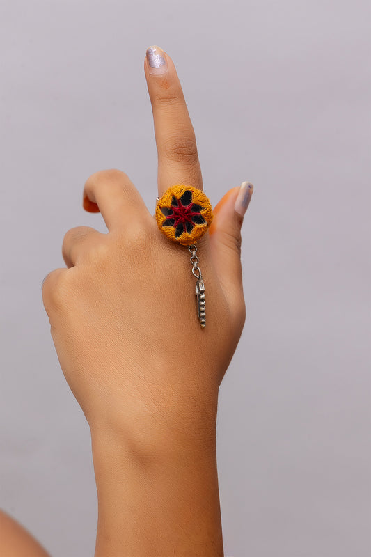 Mustard Mirror Ring
