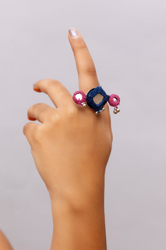 Blue Multi Mirror Ring