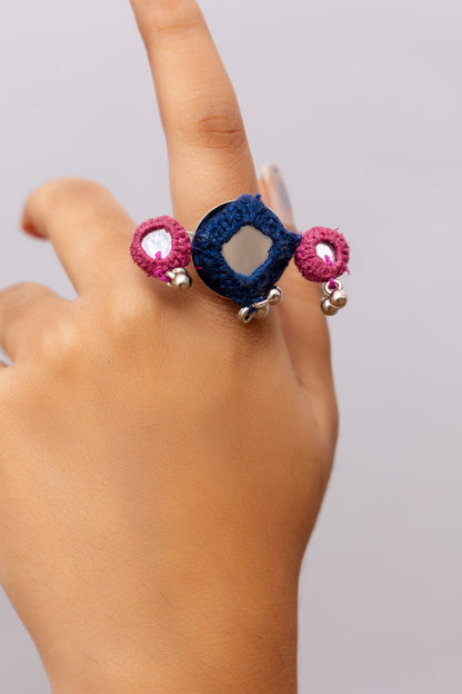 Blue Multi Mirror Ring