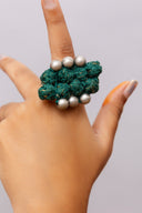 Green Thread Ball Ring