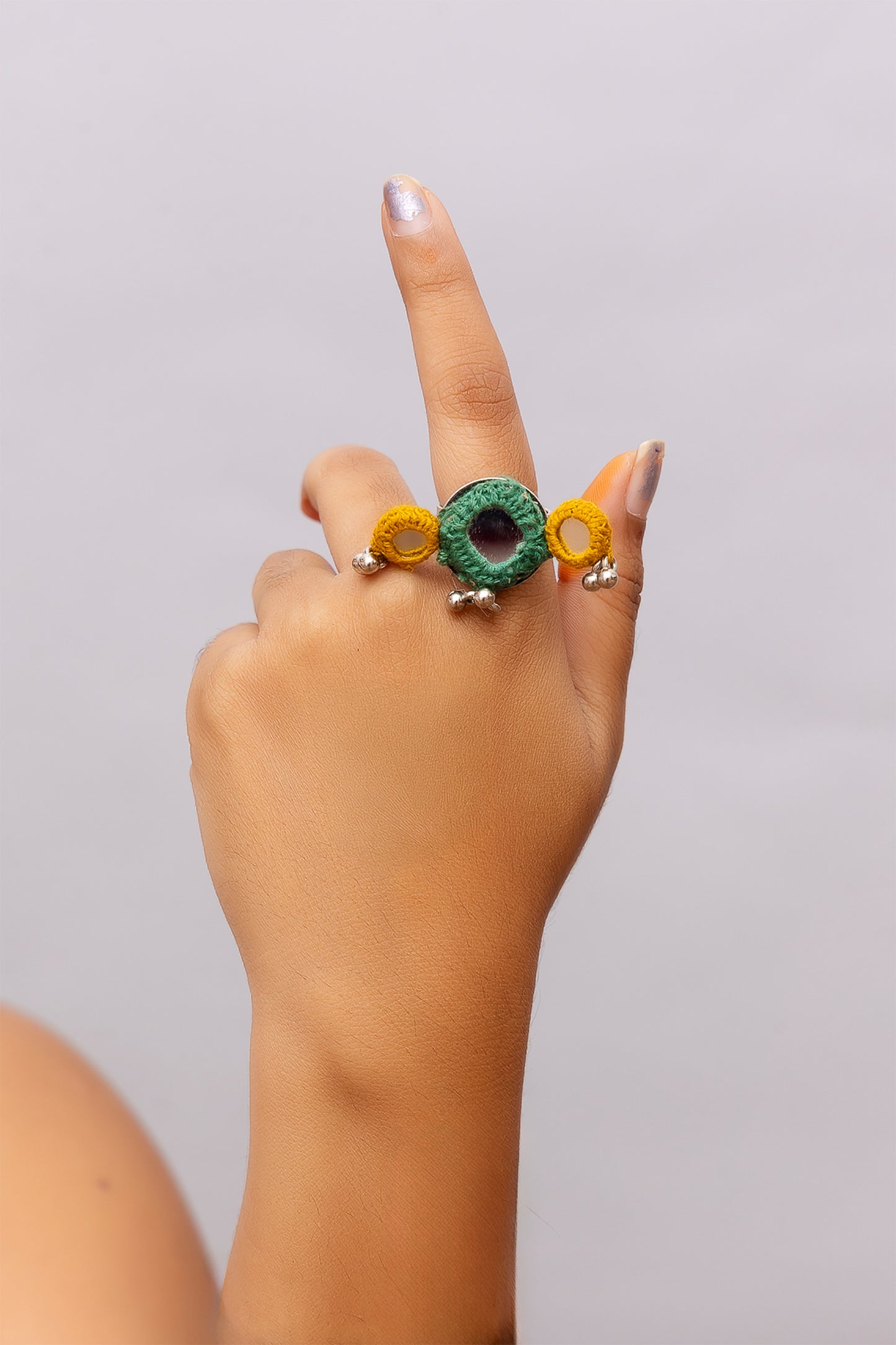 Green Multi Mirror Ring