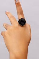 Black Thread Ball Ring