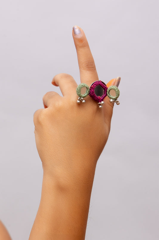 Wine Multi Mirror Ring