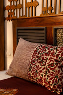 Ivory Block Print & Hand Work Cotton Bedsheet | Craftroots