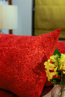 Rust Hand Work Cotton Bedsheet | Craftroots