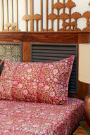 Lavender Hand Block Print Cotton Bedsheet | Craftroots
