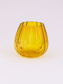 Amber Glass Tumbler | Handcrafted Drinking Glass from Pumpkin Collection
