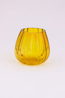 Amber Glass Tumbler | Handcrafted Drinking Glass from Pumpkin Collection